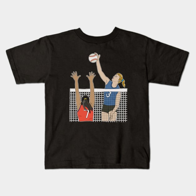 Volleyball Kids T-Shirt by DiegoCarvalho